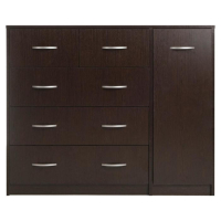 Комод 5 ящиков с дверью 1100х480х900 Венге темный Комод 5 ящиков с дверью 1100х480х900 Венге темный