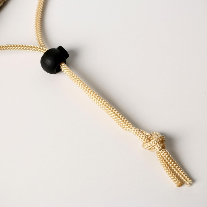 Лежанка для животных на стяжке с ушками, цвет бежевый 30-50 см