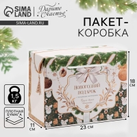 Пакет-коробка &laquo;Подарок для тебя&raquo;, 23 х 18 х 11 см, Новый год