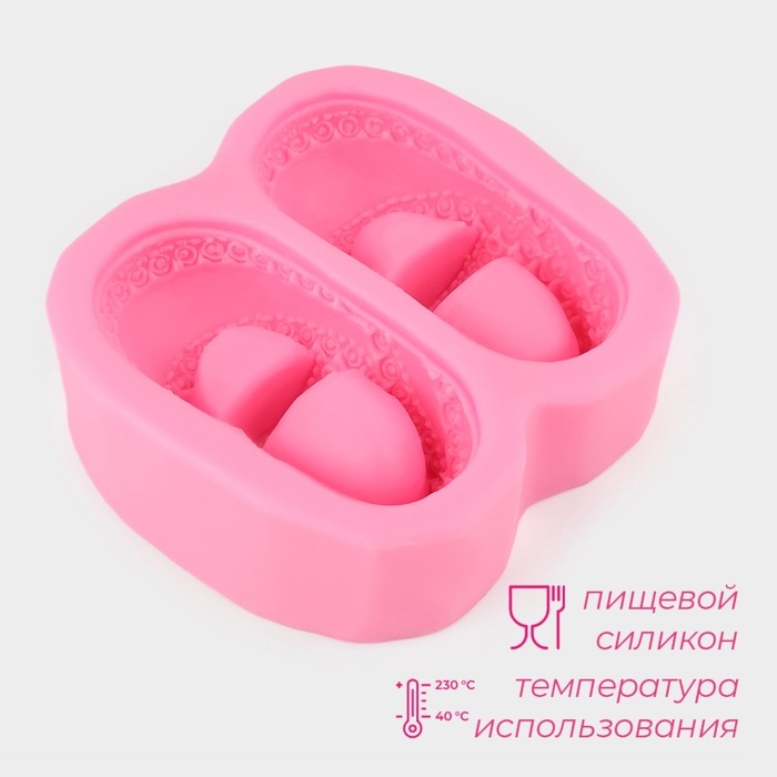 Молд Доляна &laquo;Башмачки&raquo;, силикон, 7&times;6,5 см, цвет МИКС