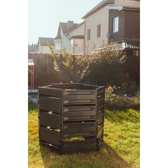 Компостер пластиковый, 800 л, 125 × 105 × 84 см, чёрный Компостер пластиковый, 800 л, 125 × 105 × 84 см, чёрный