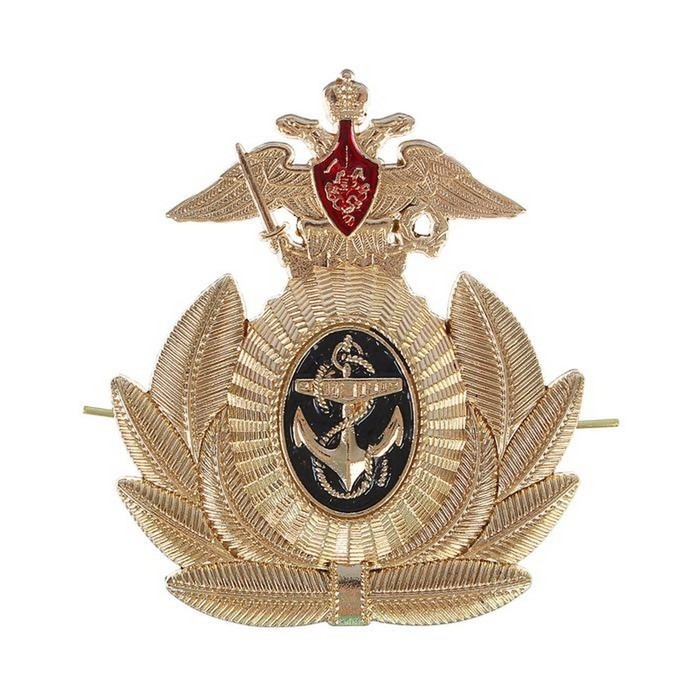 Кокарда офицера ВМФ 6х6,5 см, металл, 5 шт. Кокарда офицера ВМФ 6х6,5 см, металл, 5 шт.