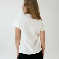 Футболка детская T-Bolka Kids, белая (теплый оттенок), 8 лет