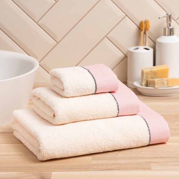 Полотенце махровое Love Life &laquo;Бриз&raquo; 70х120 см, розовый, 100% хл, 500 гр/м2