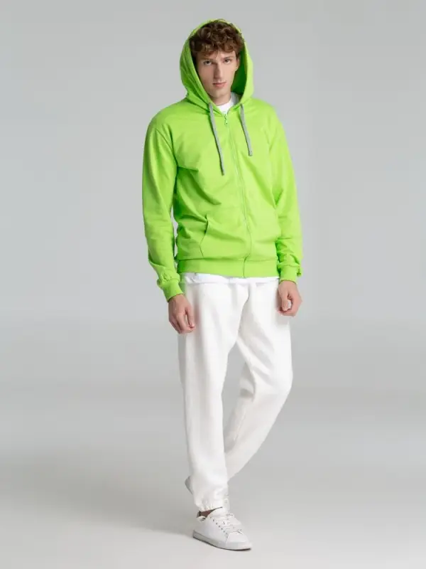 Толстовка на молнии с капюшоном Unit Siverga зеленое яблоко, размер XXL Толстовка на молнии с капюшоном Unit Siverga зеленое яблоко, размер XXL