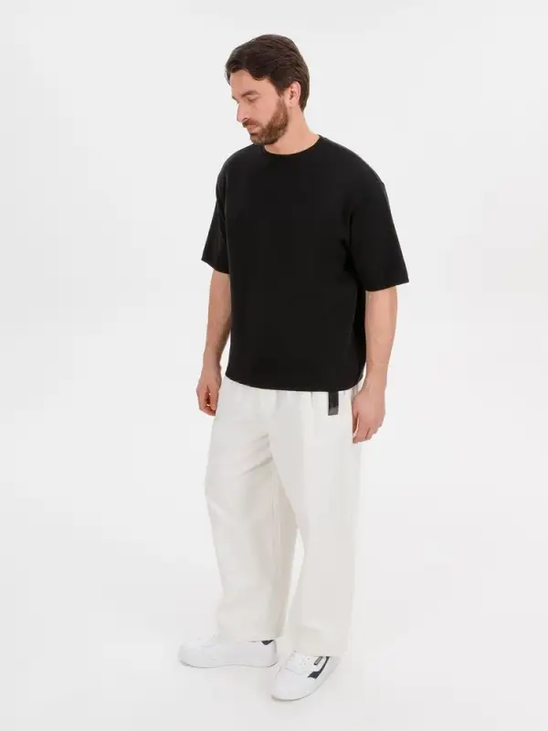 Джемпер с коротким рукавом Siluetti Volumica, черный, размер M/L Джемпер с коротким рукавом Siluetti Volumica, черный, размер M/L