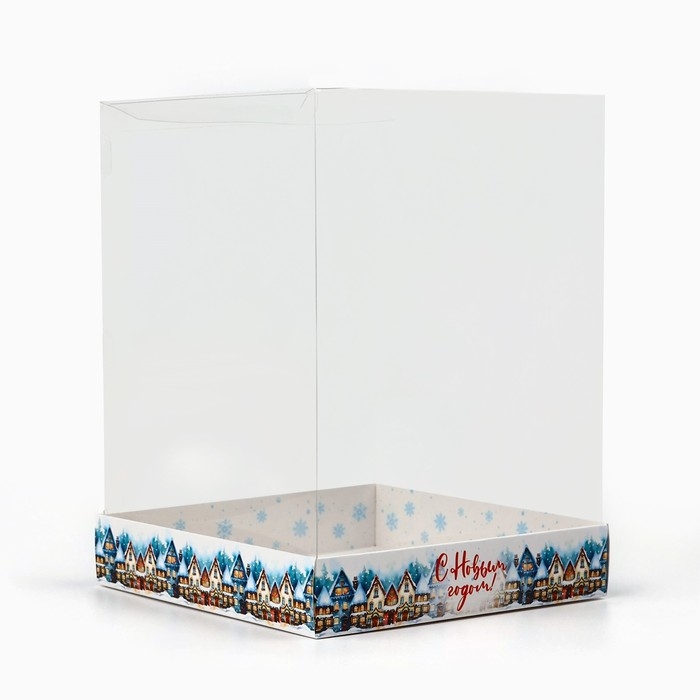 Коробка для кондитерских изделий «Снежный город», 15 х 15 х 20 см, Новый год Коробка для кондитерских изделий «Снежный город», 15 х 15 х 20 см, Новый год