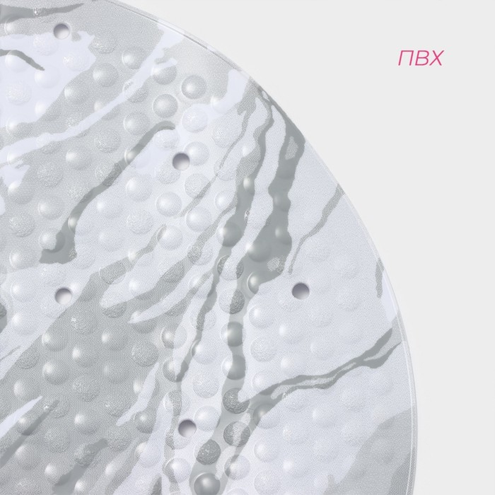 Коврик противоскользящий в ванну на присосках Доляна &laquo;Мрамор&raquo;, 38&times;69 см