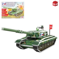 3D Конструктор из пенокартона &laquo;Танк&raquo;, с символикой Z, 46 деталей