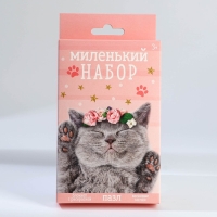 Подарочный набор блокнот - раскраска, мелки 4 шт. &laquo;Кошка&raquo;