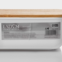 Контейнер для хранения с крышкой LaDо́m &laquo;Натурэль&raquo;, 25,5&times;17,5&times;8,5 см, цвет белый