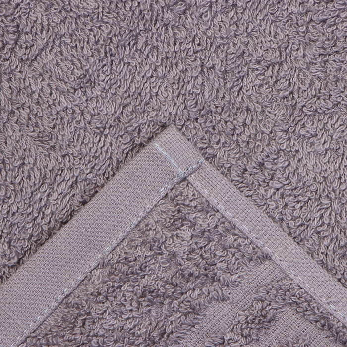 Полотенце махровое с бордюром 50х90см, стальной серый, 430г/м, хл100%