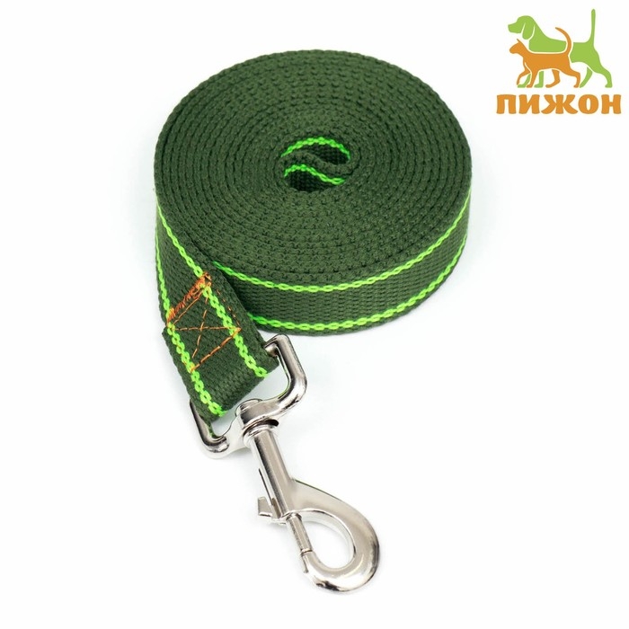 Поводок брезентовый, 2,7 м х 2,5 см, хаки/салатовый Поводок брезентовый, 2,7 м х 2,5 см, хаки/салатовый