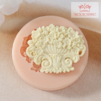 Молд силикон "Ваза с цветами" 4,4х3,7х0,5 см Молд силикон "Ваза с цветами" 4,4х3,7х0,5 см