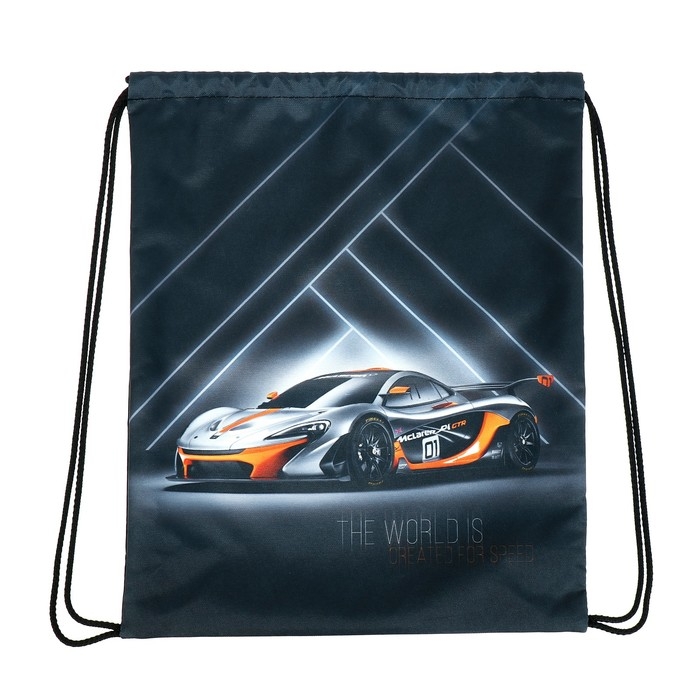 Мешок для обуви 435 х 360 мм, Stavia (плотность 600D с водоотталкивающей ПУ-пропиткой) "Скорость"