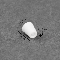 Набор наконечников для шнура, d = 4 мм, 20 × 12 мм, 100 шт, цвет белый Набор наконечников для шнура, d = 4 мм, 20 × 12 мм, 100 шт, цвет белый