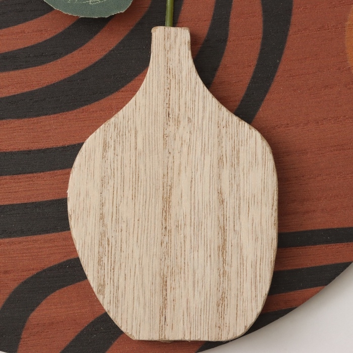 Крючки декоративные дерево "Абстракция. Роза в вазе" 1,5х19х23,5 см