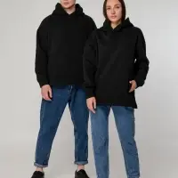 Худи оверсайз унисекс Tolla, черное, размер XL/2XL