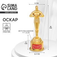 Кубок наградная фигура «Человек года», оскар, пластик, 18 х 6,3 см. Кубок наградная фигура «Человек года», оскар, пластик, 18 х 6,3 см.