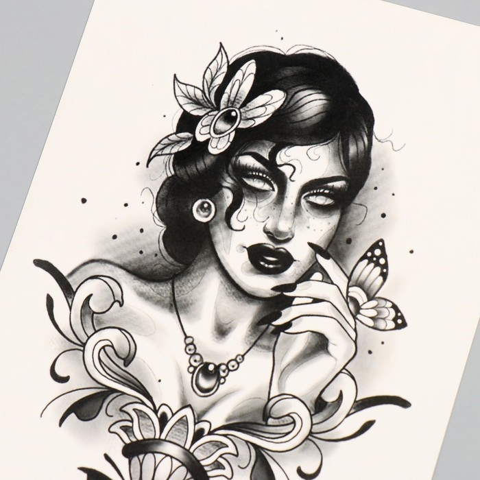 Татуировка на тело цветная Татуировка на тело цветная "Пустая душа" 26,1х14,6 см