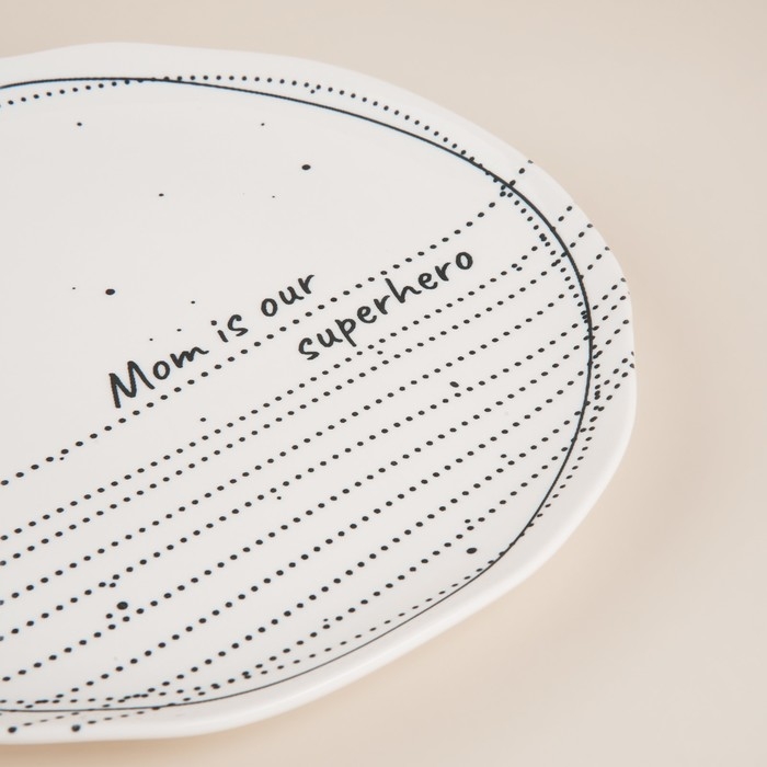 Набор тарелок фарфоровых SL Home &laquo;Милый дом&raquo;, d=21 см, цвет белый