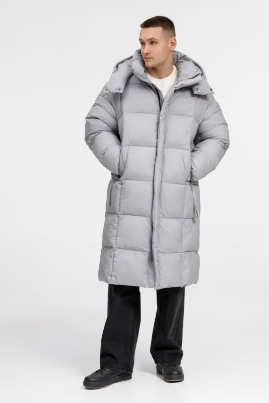 Пуховик унисекс Kapsula, серый, размер ХL/ХХL