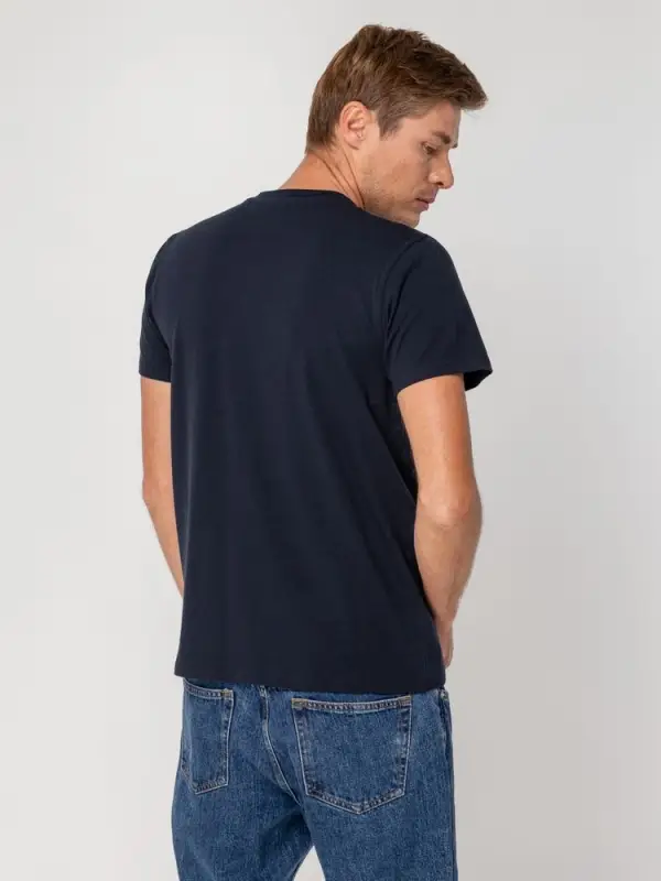 Футболка мужская T-bolka Stretch, темно-синяя (navy), размер S