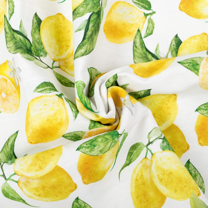 Скатерть "Этель" Лимоны 180х147 см, 100% хлопок, репс 190 гр/м2