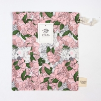 Мешочек текстильный Этель "Попугай" 27х34 см, 80% хл, 20% пэ, сатин 110 г/м2 Мешочек текстильный Этель "Попугай" 27х34 см, 80% хл, 20% пэ, сатин 110 г/м2