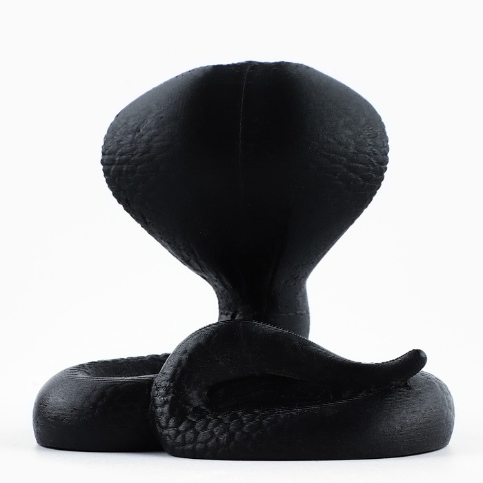 Подставка для телефона новогодний сувенир &laquo;Новый год: Кобра&raquo;, чёрная, 8,5 х 7,5 см