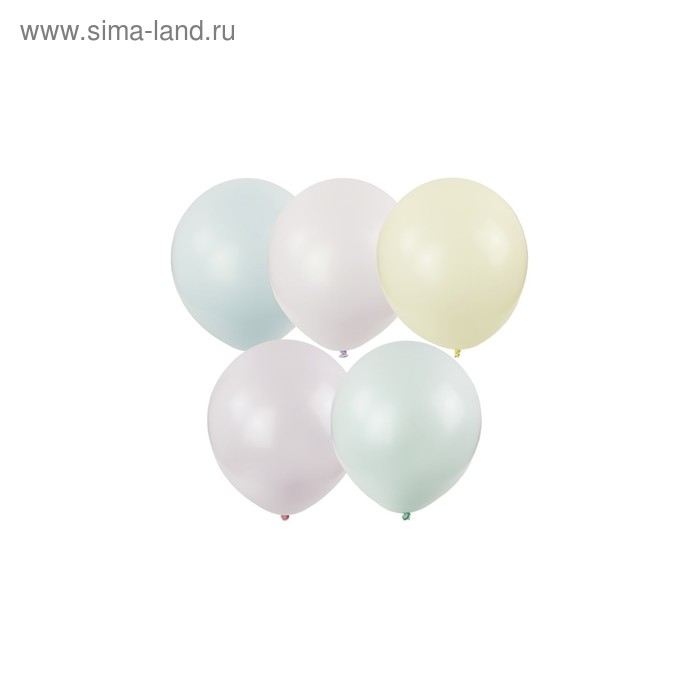 Шар латексный 12" "Макарун", пастель, набор 100 шт., цвета МИКС