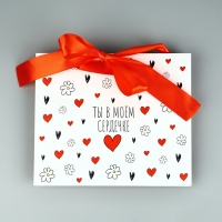 Пакет ламинированный с лентой &laquo;В сердечке&raquo;, ML 27 &times; 11,5 &times; 23 см