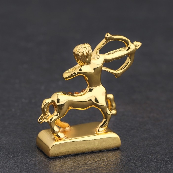 Сувенир знак зодиака"Стрелец", с кристаллами. 4х4х1,5 см