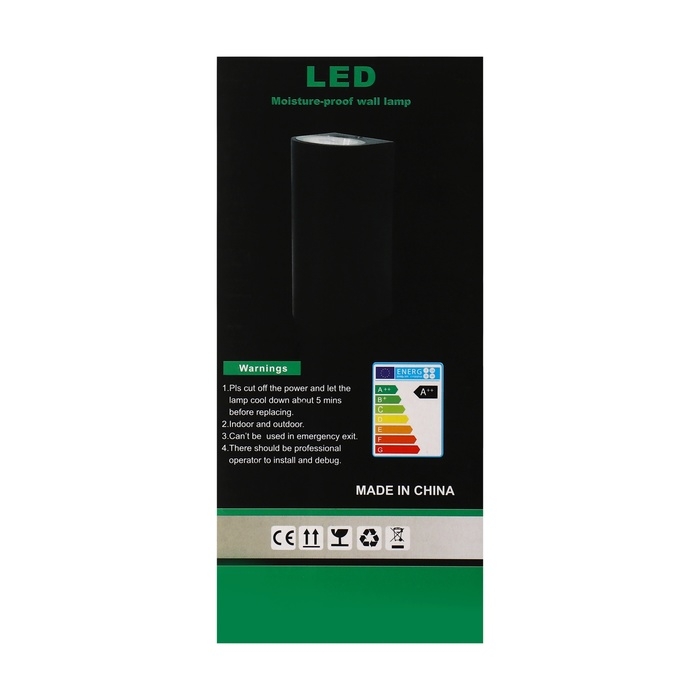 Светильник фасадный «Глайт», FSD-034, 10 Вт, 3000K, IP65, 220 В, пластик, черный Светильник фасадный «Глайт», FSD-034, 10 Вт, 3000K, IP65, 220 В, пластик, черный