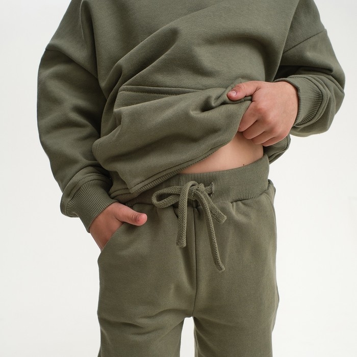 Костюм детский (худи, брюки) KAFTAN Костюм детский (худи, брюки) KAFTAN "Basic line", размер 32 (110-116), цвет хаки