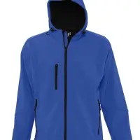 Куртка мужская с капюшоном Replay Men ярко-синяя, размер XXL