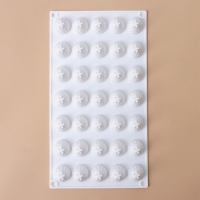 Форма для муссовых десертов и выпечки KONFINETTA &laquo;Ежевика&raquo;, силикон, 29&times;16&times;2,5 см, 35 ячеек (2,8&times;2,5 см), цвет белый