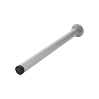 Опора регулируемая для стола, круглая, серебро D-50мм