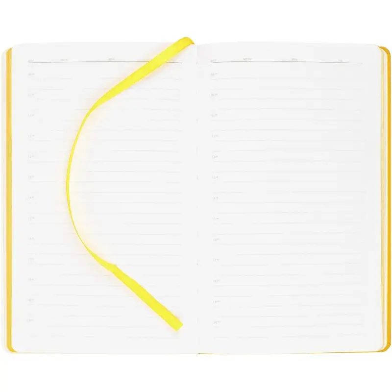 Ежедневник Duplex, недатированный, белый с желтым