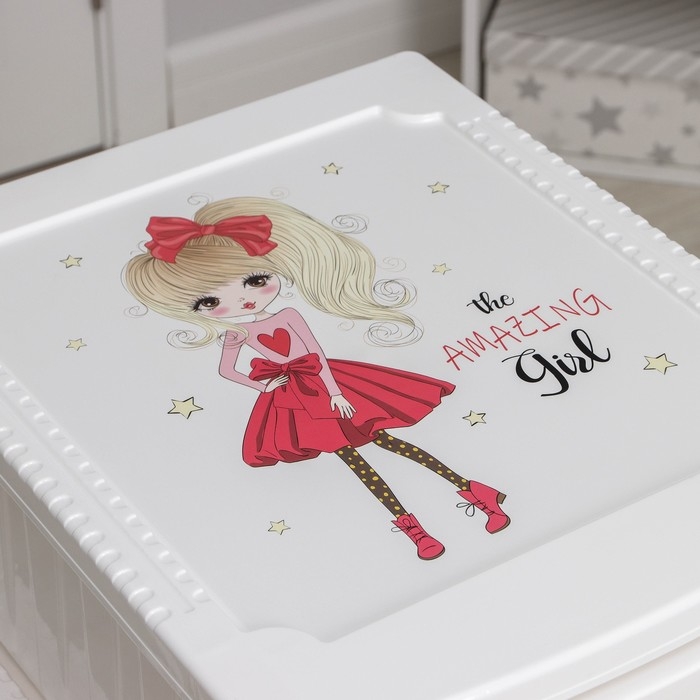 Комод детский 4-х секционный Росспласт «Красотка», 47×38,5 см, цвет белый Комод детский 4-х секционный Росспласт «Красотка», 47×38,5 см, цвет белый