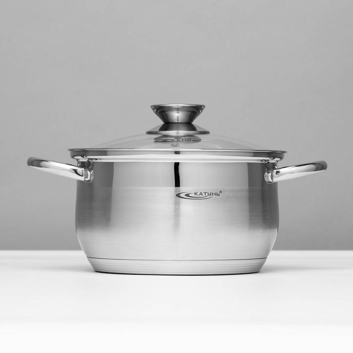 Набор кастрюль &laquo;Диана&raquo;, 3 предмета: 1,8 л, 2,5 л, 3,5 л, крышки, капсульное дно, индукция