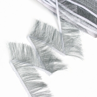 Тесьма с бахромой, цвет серебро ширина 6 см, по 25 м