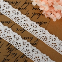 Кружево вязаное, 27 ± 3 мм × 2,7 ± 0,5 м, цвет белый Кружево вязаное, 27 ± 3 мм × 2,7 ± 0,5 м, цвет белый