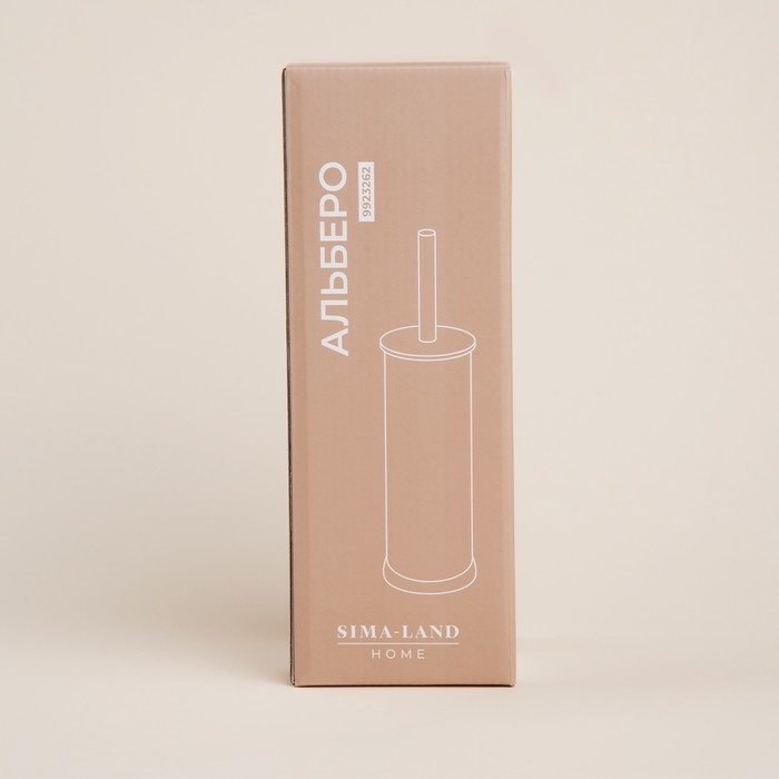 Ёршик для унитаза с подставкой SL Home, силиконовый, 9,8&times;9,8&times;39 цвет бежевый