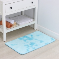 Коврик Доляна &laquo;Пушистик&raquo;, 50&times;80 см, цвет голубой