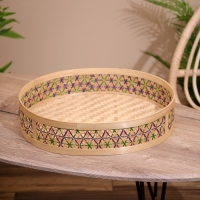 Корзинка плетёная, из бамбука 45х38х10 см