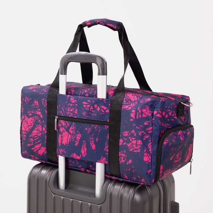 Сумка спортивная на молнии, наружный карман, средний размер, цвет сиреневый Сумка спортивная на молнии, наружный карман, средний размер, цвет сиреневый