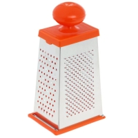 Тёрка &laquo;Комфорт&raquo;, 4 грани,с крышкой-дозатором и круглой ручкой, 11&times;8,5&times;23 см, цвет МИКС