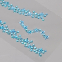 Наклейка пластик стразы "Чокер из звёзд" голубой 11,6х18 см Наклейка пластик стразы "Чокер из звёзд" голубой 11,6х18 см