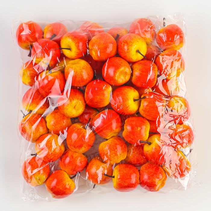 Декор «Яблочки» красные, набор 50 шт., размер 3,5×3 см Декор «Яблочки» красные, набор 50 шт., размер 3,5×3 см